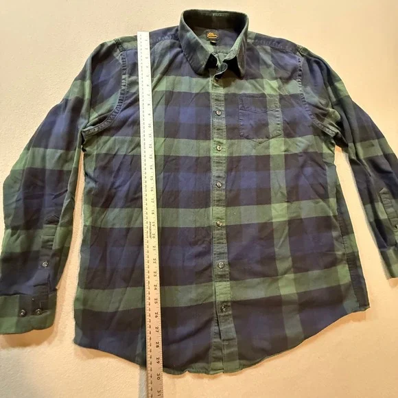 Rare Vintage L.L. Bean Cotton Silk Black‎ Watch Plaid Japan Export Shirt XLT - Picture 6 of 13